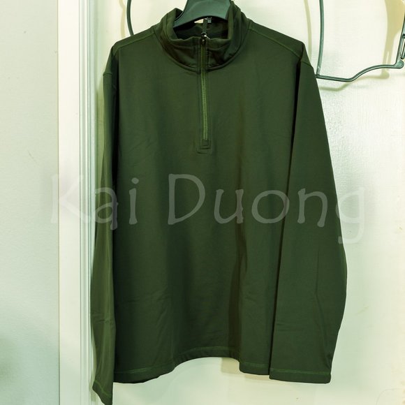 32 degrees Heat Men's Tech 1/4 zip Pullover‎ GREEN - Picture 3 of 5